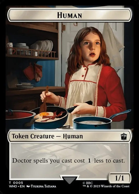 Human Token (W 1/1 Doctors Cost 1 Less) // Clue Token