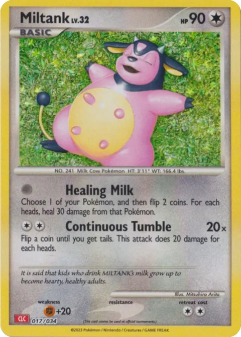 Miltank Lv.32 [Healing Milk | Continuous Tumble]