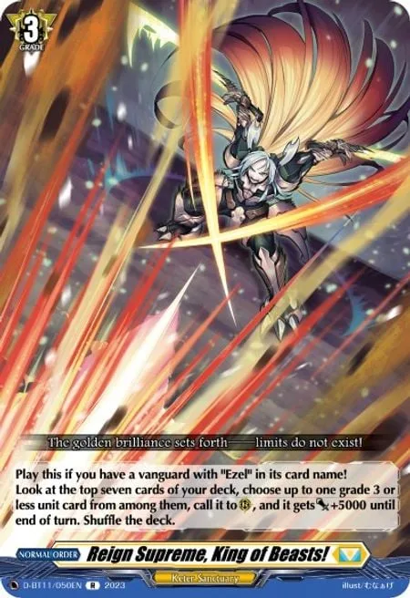 Reign Supreme, King of Beasts! [D-Format]