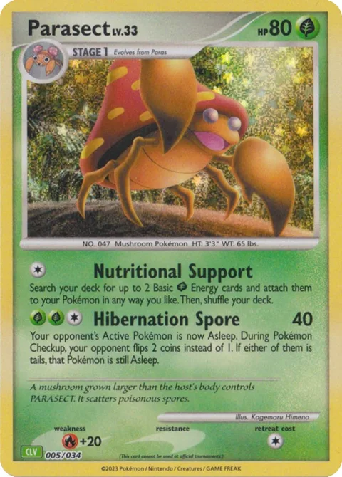 Parasect Lv.33 [Nutritional Support | Hibernation Spore]