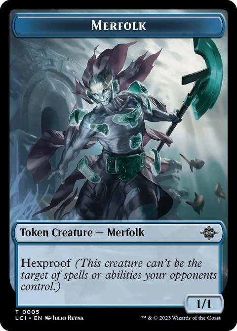 Merfolk Token (U 1/1 Hexproof) // Boar Token (G 2/2)