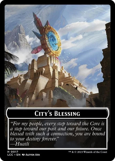 City's Blessing // Dinosaur Token (G 3/3 Trample)