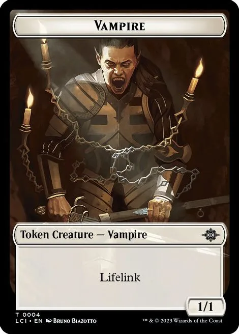 Vampire Token (W 1/1 Lifelink) // Spirit Token (RW 3/2)
