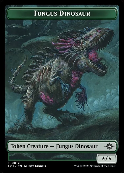Skeleton Pirate Token (B 2/2) // Fungus Dinosaur Token (G */*)