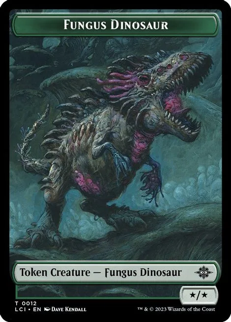 Fungus Dinosaur Token (G */*) // Dinosaur Token (G 3/3 Trample)