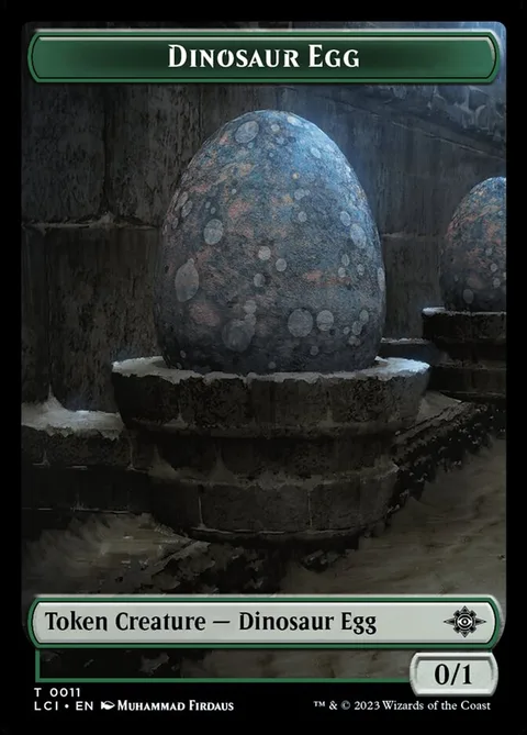 Dinosaur Token (G 3/3) // Dinosaur Egg Token (G 0/1)