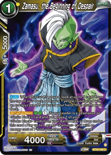 Zamasu, the Beginning of Despair