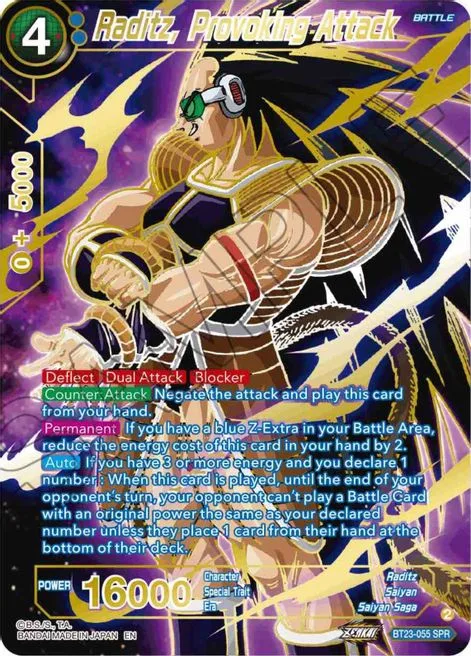 Raditz, Provoking Attack