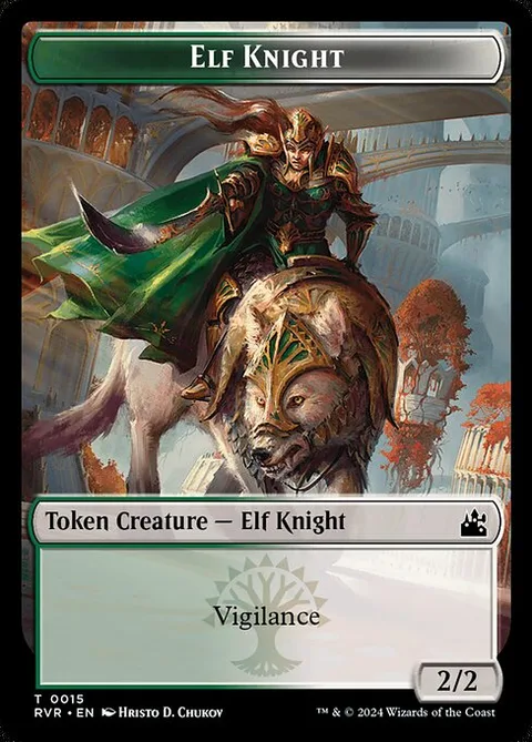 Spirit Token (W 1/1) // Elf Knight Token (GW 2/2)