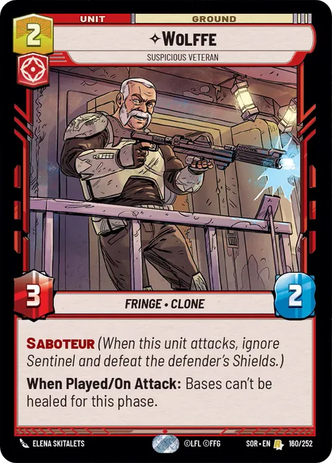 Wolffe, Suspicious Veteran