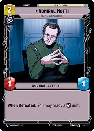 Admiral Motti, Brazen and Scornful