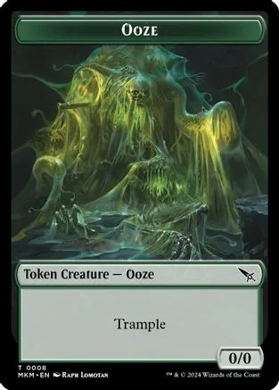 Ooze Token (G 0/0) // A Mysterious Creature Token (C 2/2)
