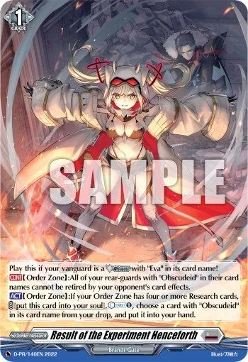 Result of the Experiment Henceforth [D Format]