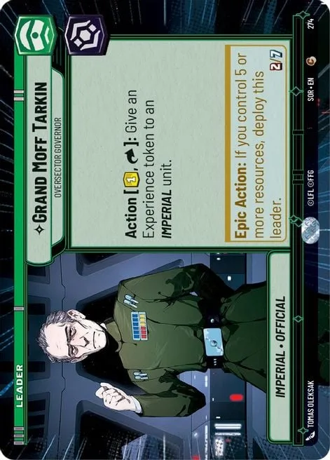 Grand Moff Tarkin, Oversector Governor