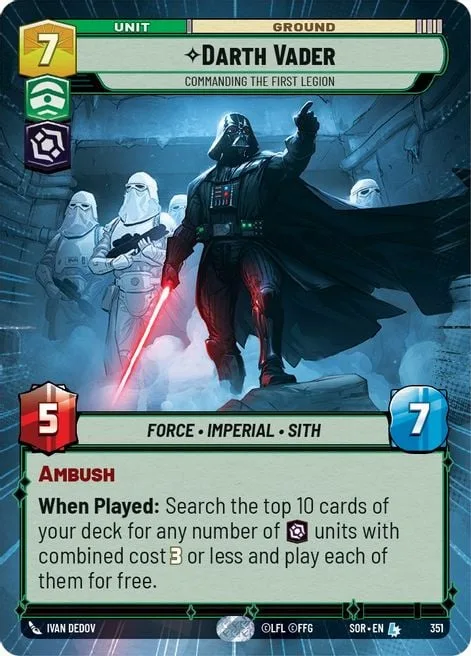 Darth Vader, Commanding the First Legion