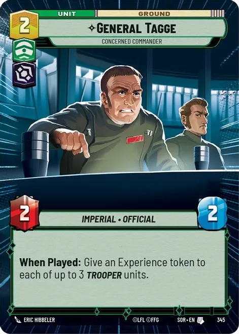 General Tagge, Concerned Commander