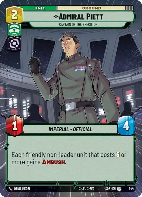 Admiral Piett, Captain of the Executor