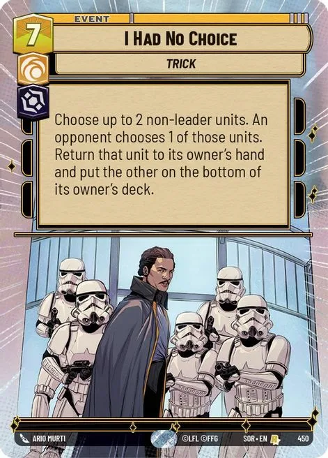 I Had No Choice