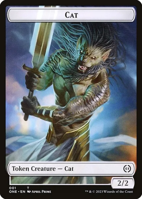 Cat Token (W 2/2) // Phyrexian Goblin Token (R 1/1)
