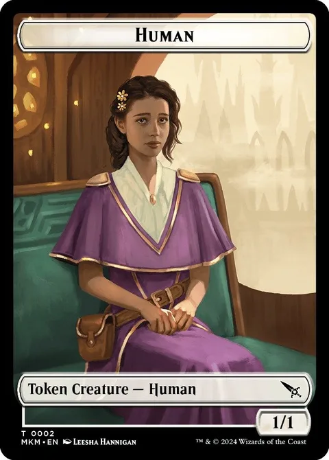 Human Token (W 1/1) // Ogre Token (R 3/3)