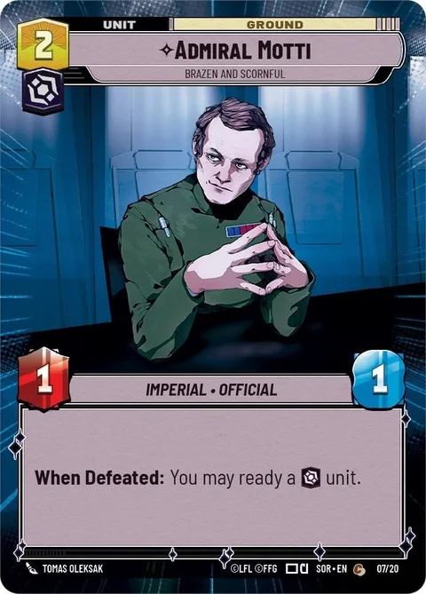 Admiral Motti, Brazen and Scornful