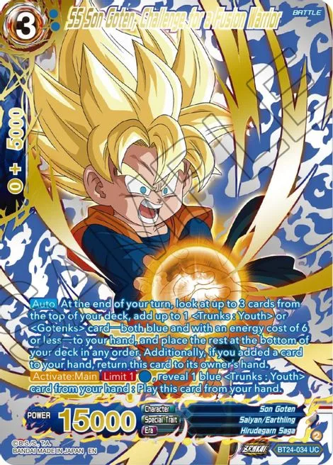 SS Son Goten, Challenge for a Fusion Warrior