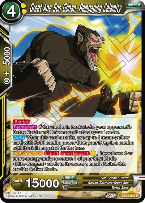 Great Ape Son Gohan, Rampaging Calamity