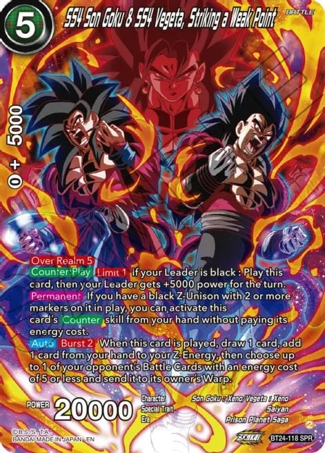 SS4 Son Goku & SS4 Vegeta, Striking a Weak Point