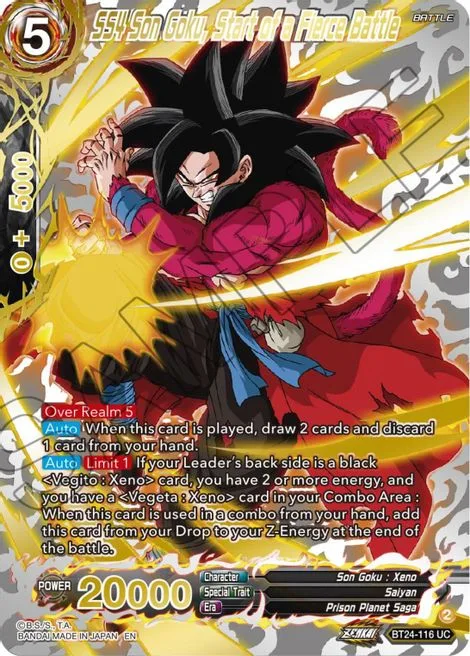 SS4 Son Goku, Start of a Fierce Battle