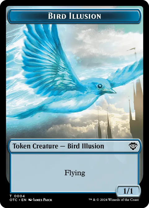 Bird Illusion Token (U 1/1) // Elemental Token (R 1/1)