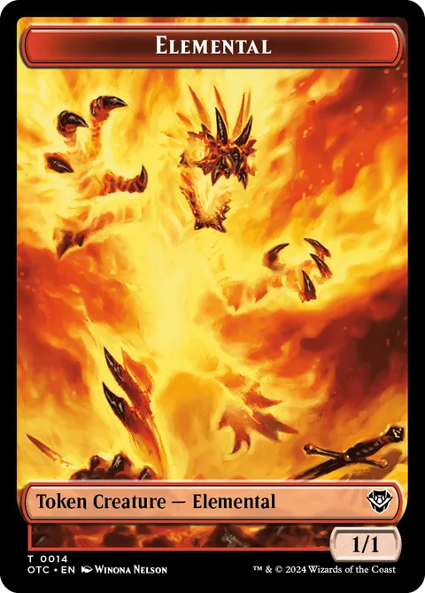 Elemental Token (R 1/1) // Soldier Token (A 1/1)