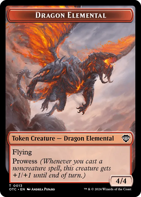 Bird Illusion Token (U 1/1) // Dragon Elemental Token (R 4/4)