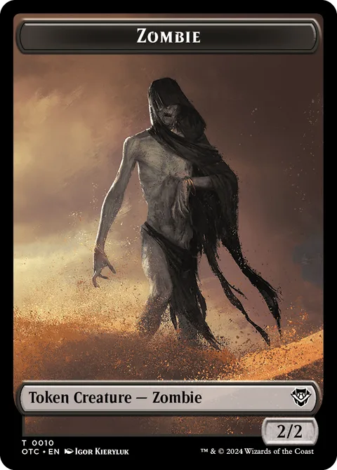 Ox Token (W 2/2) // Zombie Token (B 2/2)