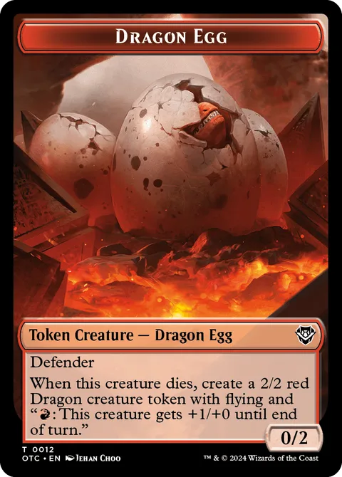 Dragon Token (R 2/2) // Dragon Egg Token (R 0/2)