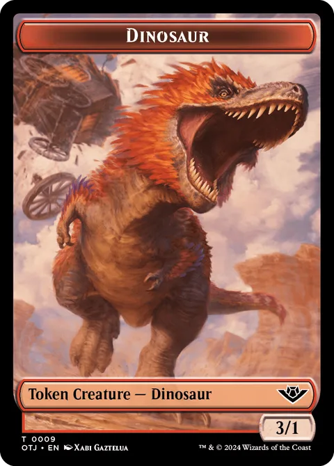 Dinosaur Token (Red 3/1)