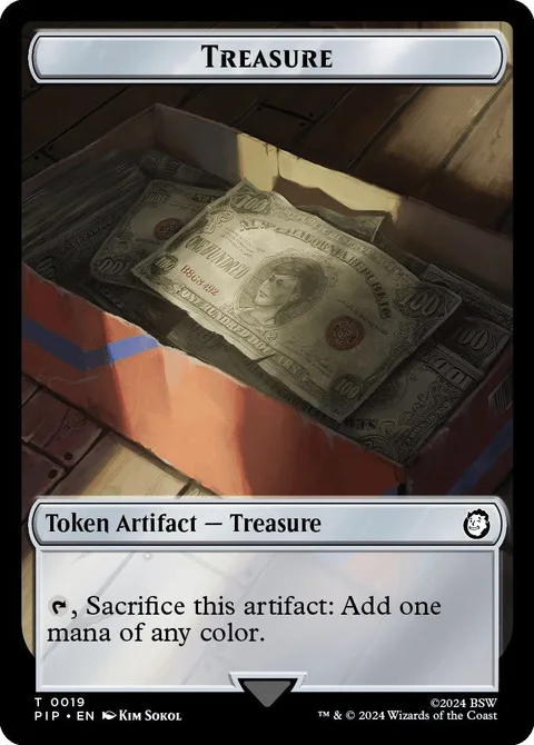 Human Soldier Token (W 1/1) // Treasure Token
