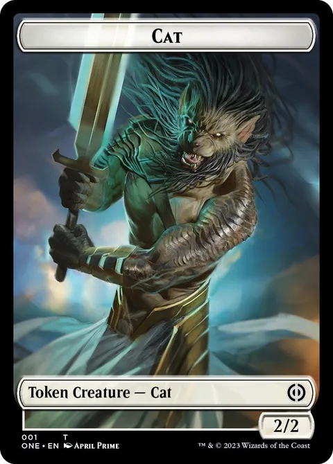 Cat Token (W 2/2) // Phyrexian Mite Token (A 1/1)