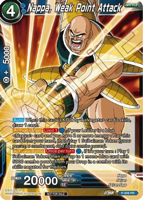 Nappa, Weak Point Attack