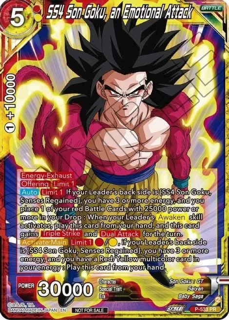 SS4 Son Goku, an Emotional Attack