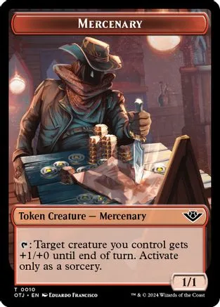 Vampire Rogue Token (B 1/1) // Mercenary Token (R 1/1)