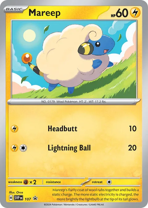 Mareep [Headbutt | Lightning Ball]