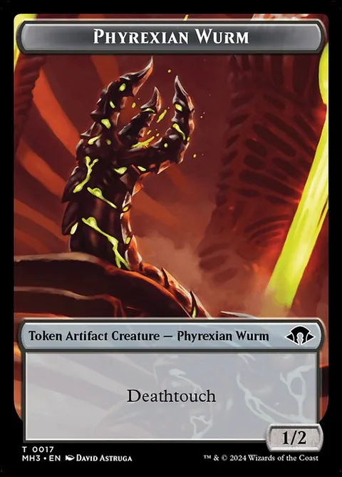 Phyrexian Wurm Token (Artifact 1/2 Deathtouch)