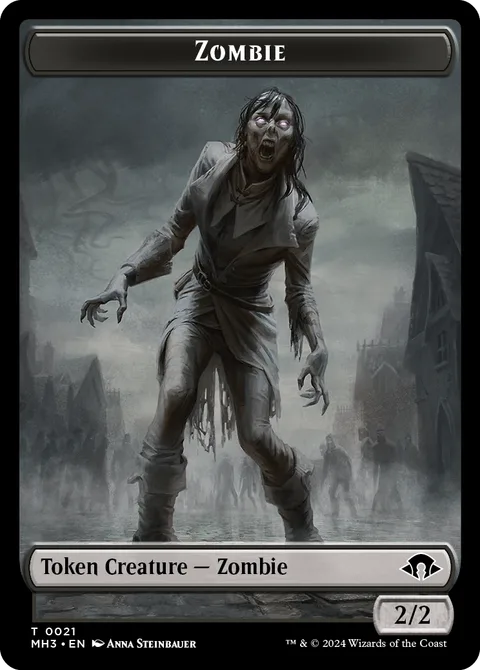 Zombie Token (B 2/2) // Elephant Token (G 3/3)
