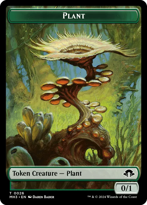 Plant Token (G 0/1) // Zombie Token (B 2/2)