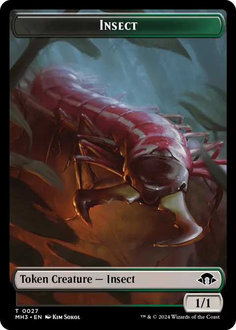 Zombie Token (B 2/2) // Insect Token (BG 1/1)