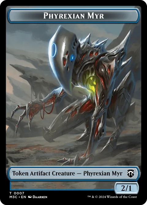 Phyrexian Myr Token (UA 2/1) // Servo Token (A 1/1)