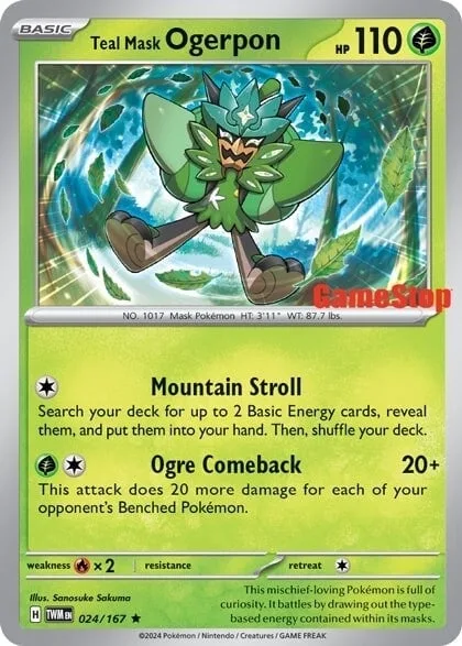 Teal Mask Ogerpon [Mountain Stroll | Ogre Comeback]