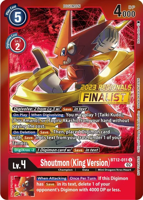 Shoutmon (King Version) (BT12-011)