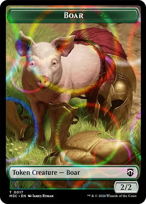 Boar Token (G 2/2) // Forest Dryad Token (G 1/1)