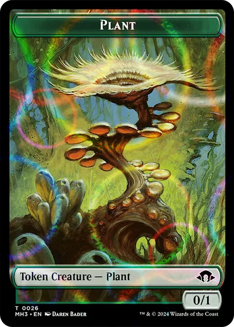 Plant Token (G 0/1) // Zombie Token (B 2/2)